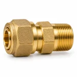Adaptador para tubería PEALPE con conexión macho roscada NPT en latón