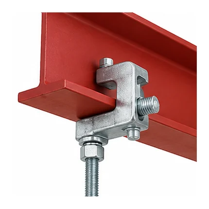 Beam clamp o grapa para fijación a viga estructural de sistemas de soporte de tubería RCI | HIDRALCO Colombia