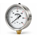 Manómetro Winters PFQ con glicerina, carátula blanca 0–300 PSI, cuerpo inoxidable, sin certificaciones UL/FM atribuidas | HIDRALCO Colombia