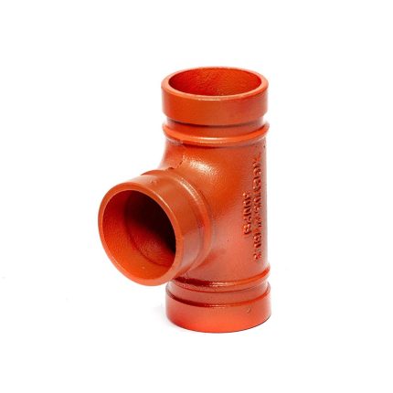 Tee ranurada roja UL/FM para redes contra incendio de 1″ a 12″